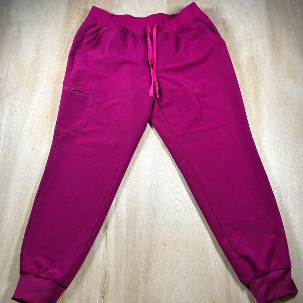 FIGS Zamora Jogger Scrub Pants Magenta Pink Technical Collection XL 1000208